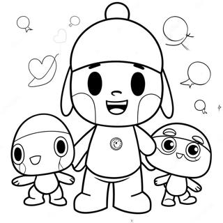 Pocoyo And Friends Adventure Coloring Page 4481-3565