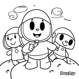 Pocoyo And Friends Adventure Coloring Page 4481-3568