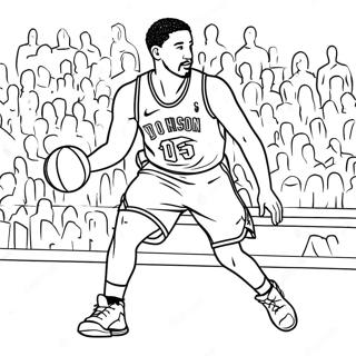 Klay Thompson Action Shot Coloring Page 44833-35453