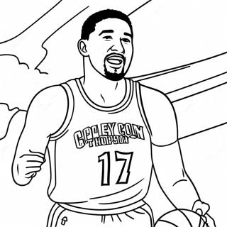 Klay Thompson Action Shot Coloring Page 44833-35456