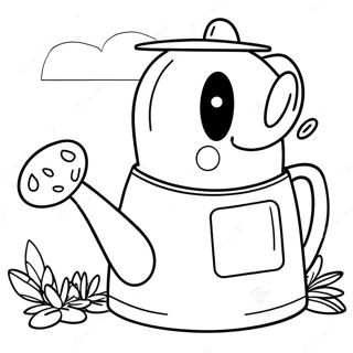 Watering Can Coloring Pages