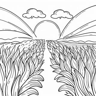 Golden Wheat Field Coloring Page 44864-35462