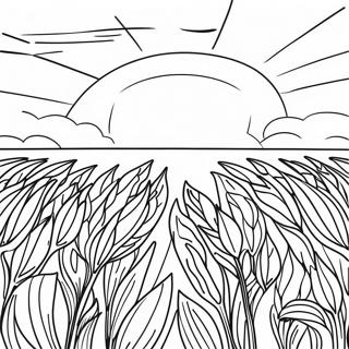 Golden Wheat Field Coloring Page 44864-35463