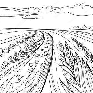 Golden Wheat Field Coloring Page 44864-35464