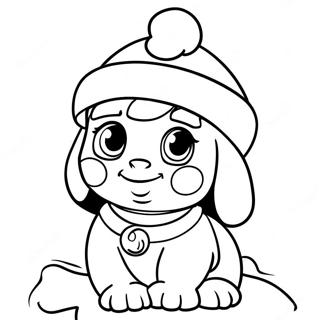 Dora In A Festive Santa Hat Coloring Page 44894-35490