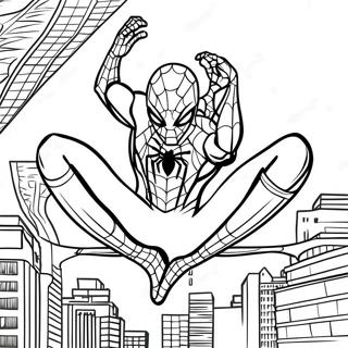 Dynamic Iron Spider Pose Coloring Page 44924-35510