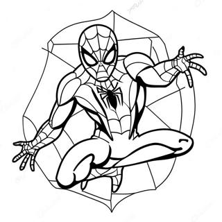 Dynamic Iron Spider Pose Coloring Page 44924-35511