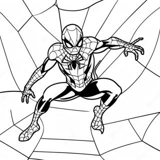 Dynamic Iron Spider Pose Coloring Page 44924-35512