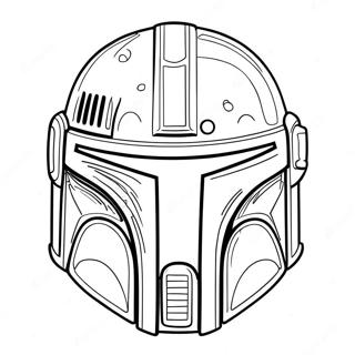 Detailed Boba Fett Helmet Coloring Page 44944-35539