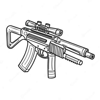 Realistic Machine Gun Coloring Page 44964-35543