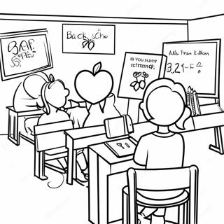 Back To School 3rd Grade Classroom Coloring Page 44983-35582