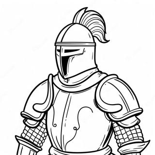 Knight In Shining Armor Coloring Page 45004-35565