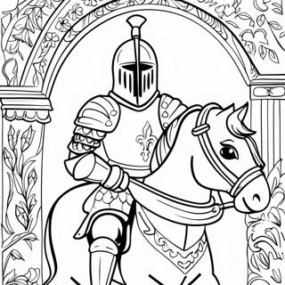 Knight In Shining Armor Coloring Page 45004-35566