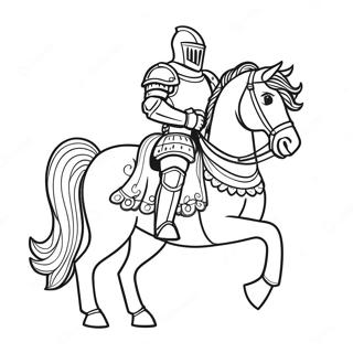 Knight In Shining Armor Coloring Page 45004-35567