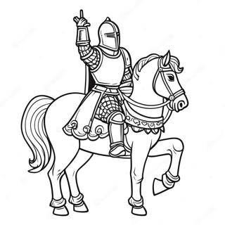 Knight In Shining Armor Coloring Page 45004-35568