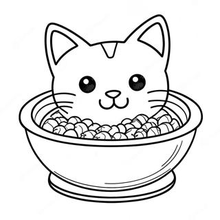 Cat Food Bowl Coloring Page 45033-35610