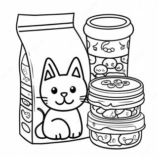 Colorful Cat Food Packaging Coloring Page 45034-35594