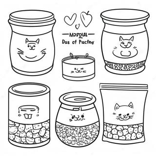 Colorful Cat Food Packaging Coloring Page 45034-35595