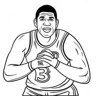 Pagini De Colorat Cu Magic Johnson În Acțiune 45054-35622