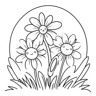 Easter Flowers Coloring Page 45073-35613