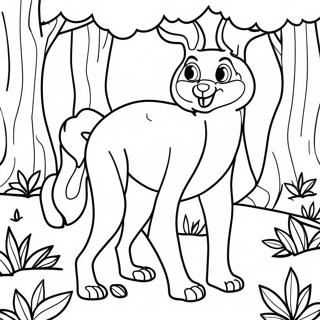 Colorful Klombo In The Forest Coloring Page 45104-35641