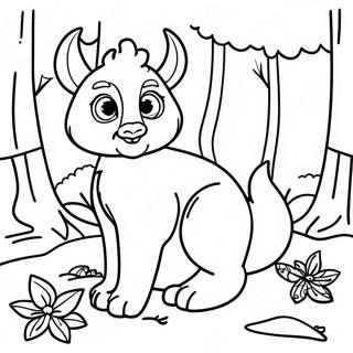 Colorful Klombo In The Forest Coloring Page 45104-35642