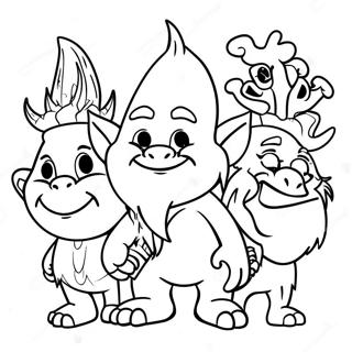 Trolls 3 Coloring Page 45123-35685