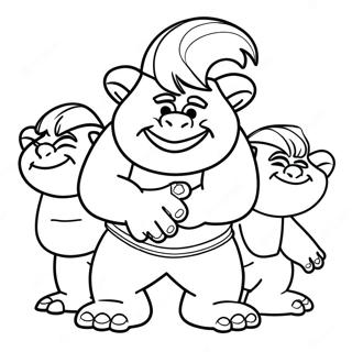 Trolls 3 Coloring Page 45123-35686