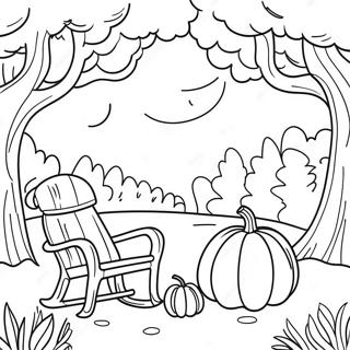 Cozy Autumn Scene Coloring Page 45174-35734