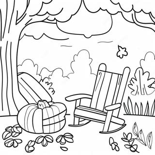 Cozy Autumn Scene Coloring Page 45174-35735