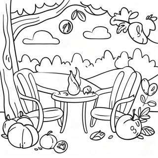 Cozy Autumn Scene Coloring Page 45174-35736