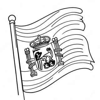 Spain Flag Coloring Pages