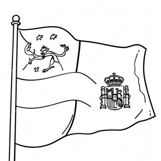 Vibrant Spain Flag Coloring Page 45214-35742