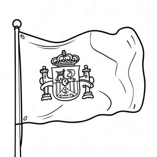 Vibrant Spain Flag Coloring Page 45214-35743