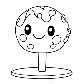 Cake Pop Coloring Pages