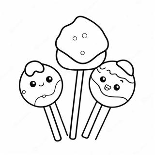 Colorful Cake Pop Tower Coloring Page 45274-58874