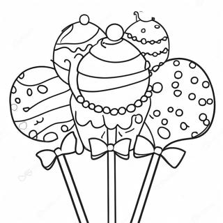 Colorful Cake Pop Tower Coloring Page 45274-58876