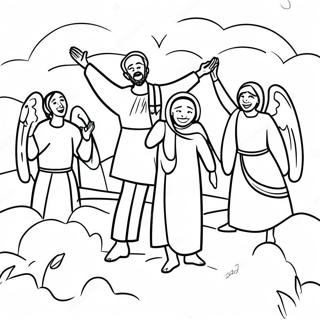 Joyful Salvation Scene Coloring Page 45284-35786