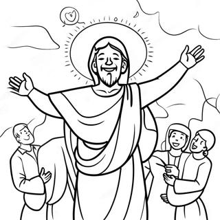 Joyful Salvation Scene Coloring Page 45284-35787