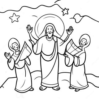 Joyful Salvation Scene Coloring Page 45284-35788