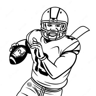 Tua Tagovailoa Throwing A Pass Coloring Page 45314-35817