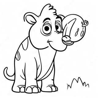 Funny Ice Age Carl Coloring Page 45354-35857