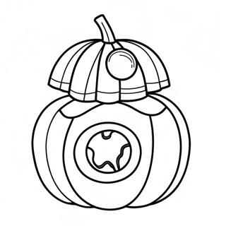 Star Wars Halloween Pumpkin Coloring Page 45373-35878