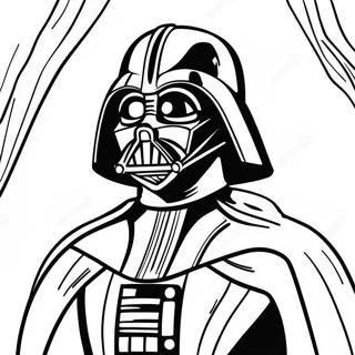 Darth Vader In Spooky Costume Coloring Page 45374-35870