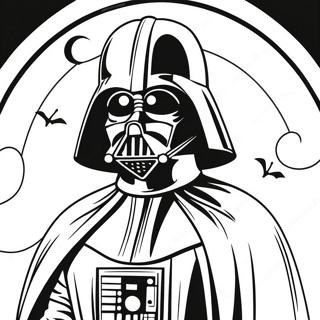 Darth Vader In Spooky Costume Coloring Page 45374-35872