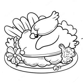 Fried Chicken Coloring Pages