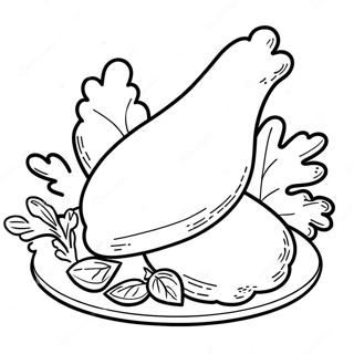 Fried Chicken Coloring Page 45413-35891