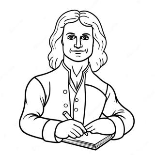 Isaac Newton Coloring Pages