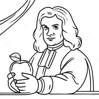 Isaac Newton Coloring Pages