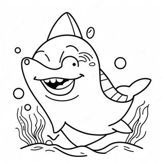 Happy Grandma Shark Coloring Page 45464-35940